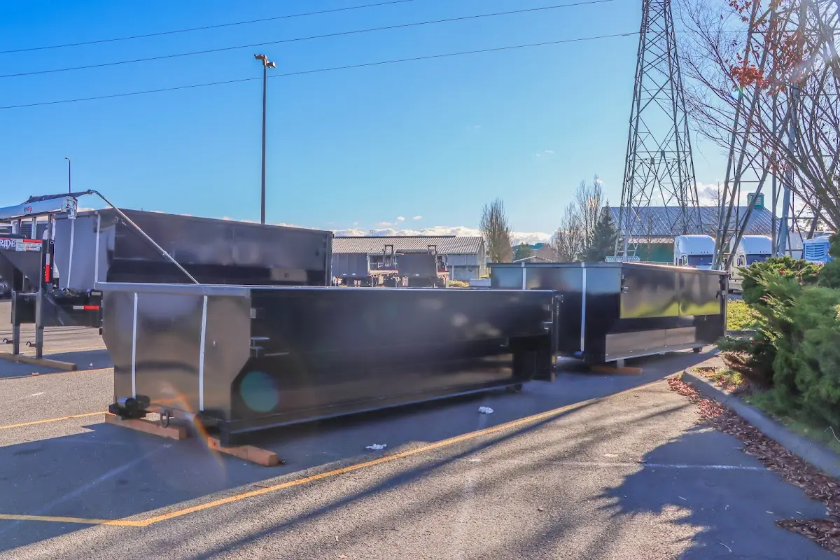 Roll-off dumpster ready for waste disposal at job site for Yard Waste Dumpster Rental in Irmo